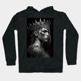 Fierce Warrior Queen Illustration Hoodie